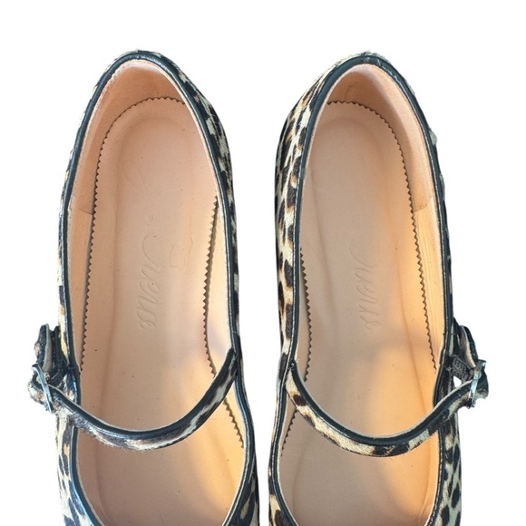 J. Crew - Anya Maryjane Animal Print Leopard Flats Sz 7.5 - Picture 4 of 9